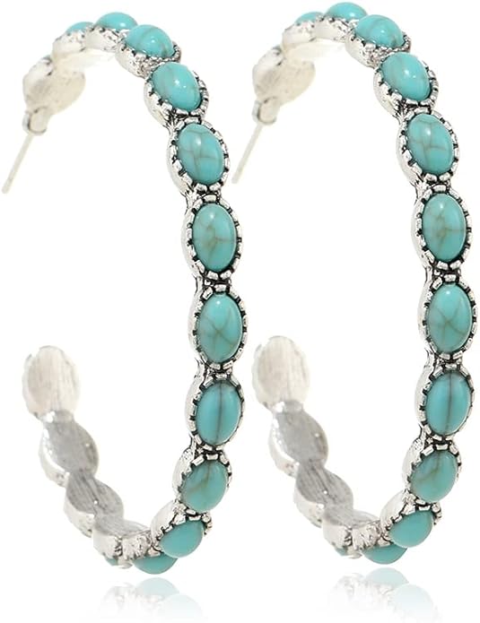 Turquoise Hoop Earrings