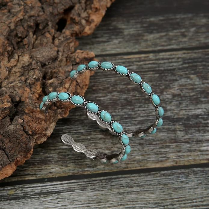 Turquoise Hoop Earrings